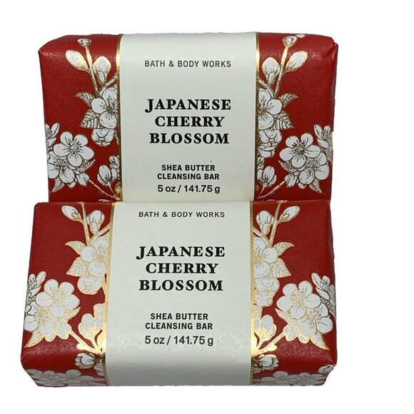 Bath & Body Works Other - Bath & Body Works Japanese Cherry Blossom Shea Cleansing Bar Soap 5 oz Set of 2